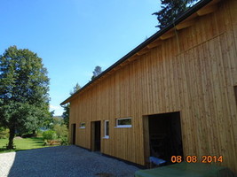 Seeham Rauhholz Lärchenfassade